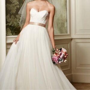 Wtoo Strapless Cream Wedding Dress